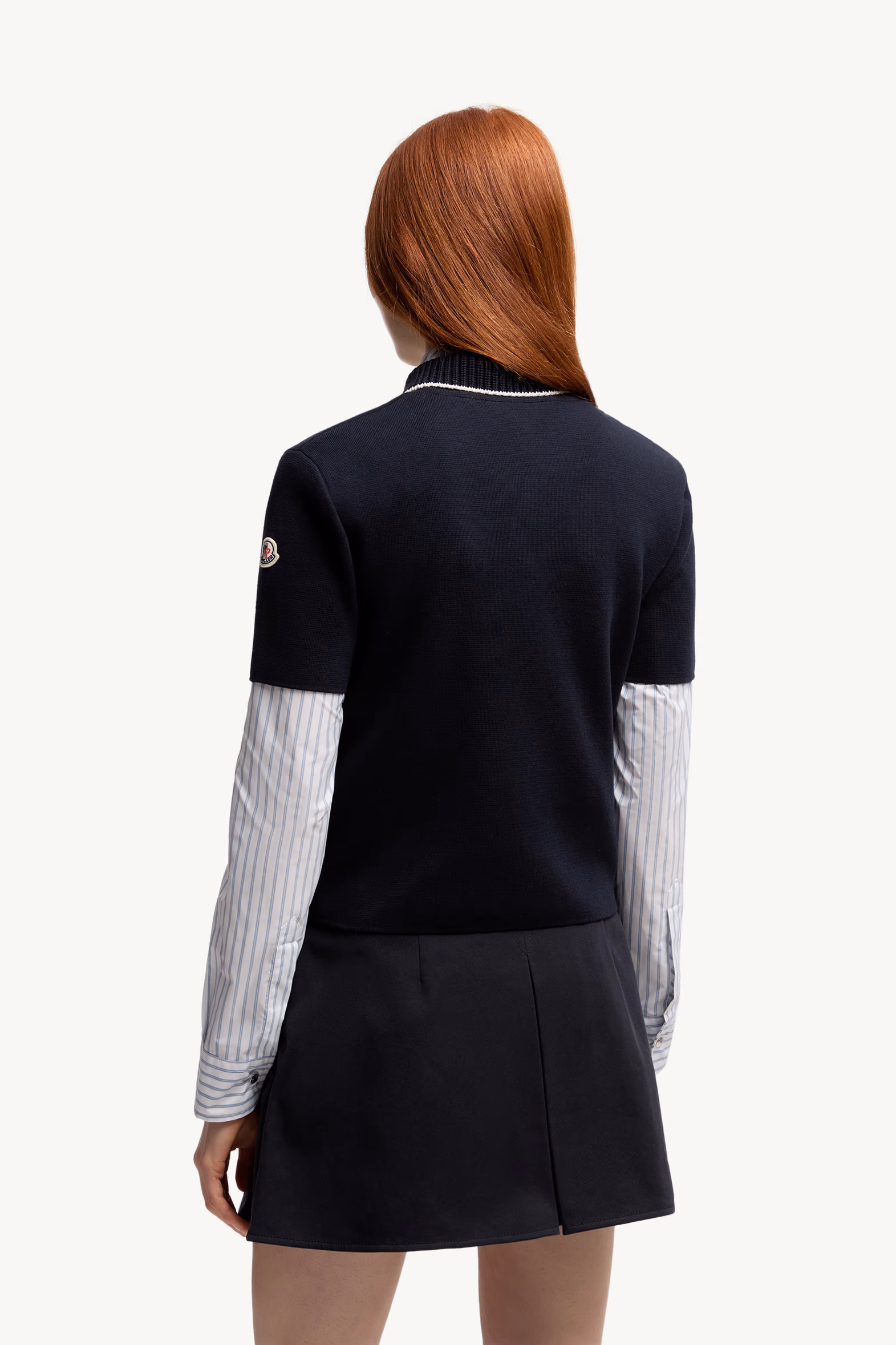 Polo de punto de algodón Mujer Azul marino Moncler 5